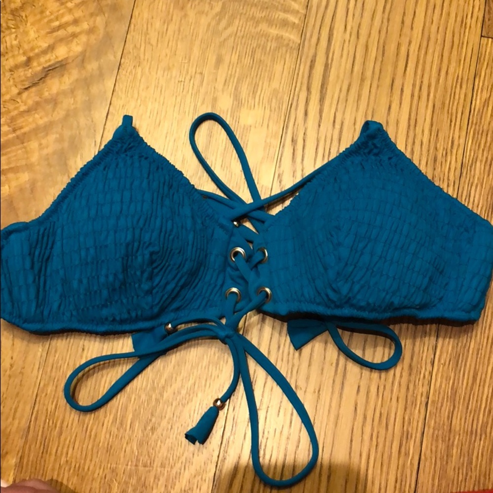 Blue bikini top